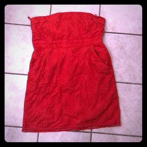 Strapless Mini Dress with Pockets!!